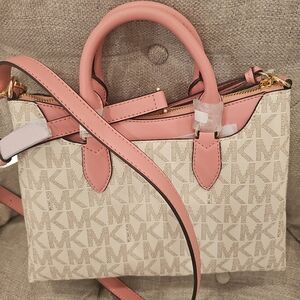 Michael Kors Pink and Cream Women's Bag